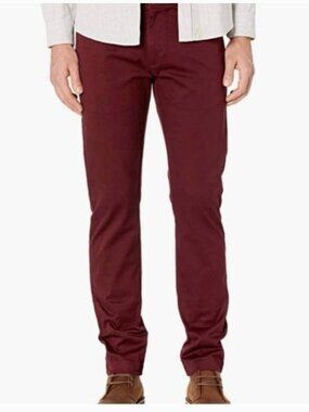 J Crew 484 Slim-fit Stretch Burgundy 31x32 Chino Pants